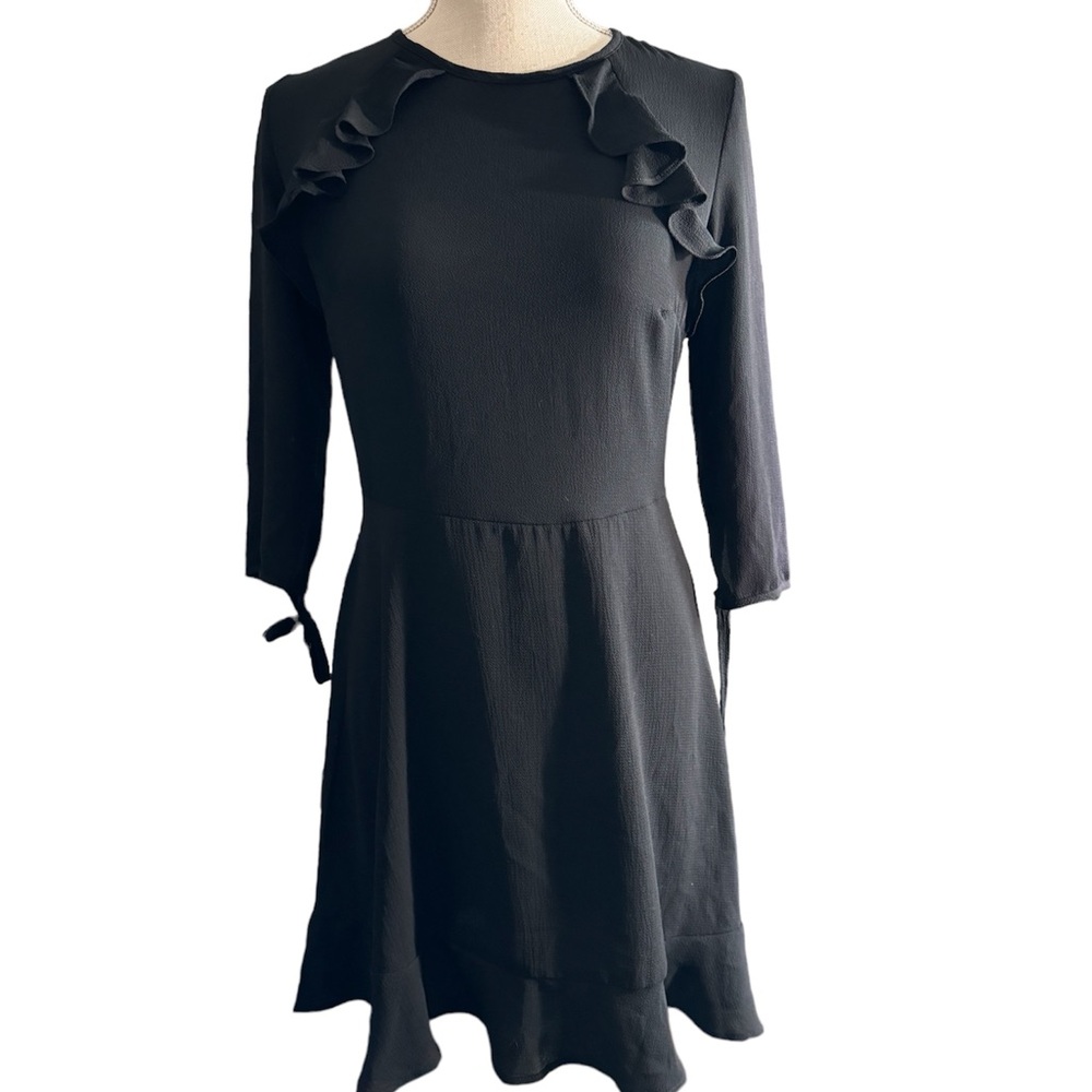 Ruffle black dress